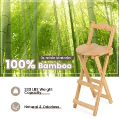 Costway Set Of 4 Bamboo Folding Barstools Counter Height Dining Chairs Installation Free 14 Costway Set Of 4 Bamboo Folding Barstools Counter Height Dining Chairs Installation Free -Cheap Furniture Store GUEST 06e445d6 dc25 4846 8f81 ef7d506d76ca