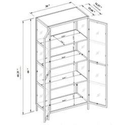 60" Crystal Cove Glass Cabinet Black - Threshold™ Designed With Studio McGee 15 60" Crystal Cove Glass Cabinet Black - Threshold™ Designed With Studio McGee -Cheap Furniture Store GUEST 077c9530 b6e5 4ff2 8a6c 21b25ae09cb5