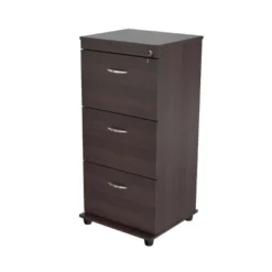 40.16" 3 Drawer Locking File Cabinet Espresso - Inval -Cheap Furniture Store GUEST 0d019e94 5800 4a33 8841 6b741b9bc795