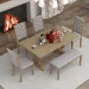 6 PCS Retro Dining Set With Unique-designed Table And Upholstered Chair-ModernLuxe -Cheap Furniture Store GUEST 0f009f15 591b 4850 815b 8e7ed0d76a80