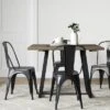 Brimfield Metal Base Extendable Dining Table Brown - Threshold™ -Cheap Furniture Store GUEST 0fb600a1 708d 463c a243 bd3611025338