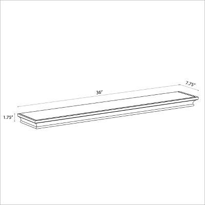 Traditional Wall Shelf White - Threshold™ 5 Traditional Wall Shelf White - Threshold™ - Image 3