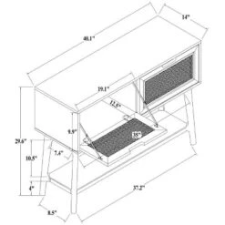 Wood & Cane Console Table With Pull-Down Drawers - Hearth & Hand™ With Magnolia -Cheap Furniture Store GUEST 1b81a3a0 42a0 432a 9648 58b763486f6c