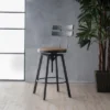 Alanis Firwood Barstool Black Brush Silver - Christopher Knight Home -Cheap Furniture Store GUEST 243a96e5 a7c0 484e 9d68 962504d07bbf