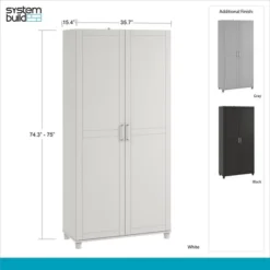 Welby 36" Utility Storage Cabinet - Room & Joy -Cheap Furniture Store GUEST 333a5c90 ad1e 477d 8933 ef9a68012216