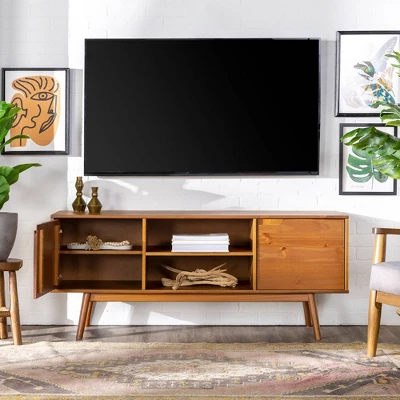Solid Wood Mid-Century Modern TV Stand For TVs Up To 65" - Saracina Home 12 Solid Wood Mid-Century Modern TV Stand For TVs Up To 65" - Saracina Home - Image 10