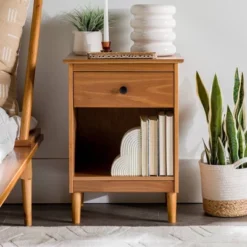 Stiva Classic Mid-Century Modern 1 Drawer Nightstand - Saracina Home -Cheap Furniture Store GUEST 33c12aa3 b173 42fe b6c7 72dbb0a37814