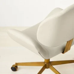 Mahonia Faux Leather Office Chair Cream/Aged Brass - Opalhouse™ Designed With Jungalow™ -Cheap Furniture Store GUEST 3f7c3942 9986 4909 9772 5880d96ce1e9