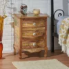 Ailey Handcrafted Boho Mango Wood 3 Drawer Nightstand Natural - Christopher Knight Home -Cheap Furniture Store GUEST 422ac8f6 7c61 4130 8edd 30651546f2d5