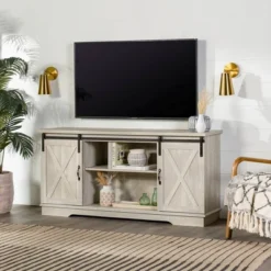 Modern Transitional Sliding Barndoor TV Stand For TVs Up To 65"- Saracina Home 33 Modern Transitional Sliding Barndoor TV Stand For TVs Up To 65"- Saracina Home -Cheap Furniture Store GUEST 4792b222 989e 4d2f a170 a61b30209fd2