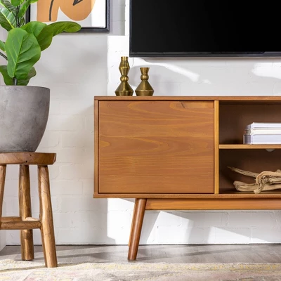 Solid Wood Mid-Century Modern TV Stand For TVs Up To 65" - Saracina Home 7 Solid Wood Mid-Century Modern TV Stand For TVs Up To 65" - Saracina Home - Image 5