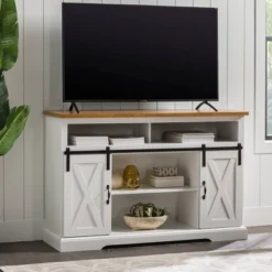 Transitional Sliding Barndoor Highboy TV Stand For TVs Up To 58" - Saracina Home 35 Transitional Sliding Barndoor Highboy TV Stand For TVs Up To 58" - Saracina Home -Cheap Furniture Store GUEST 4c19d460 b0f1 4bd4 adae 7d662cd1c88d