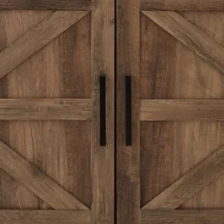 Atticus Modern Farmhouse 2 Door Corner TV Stand For TVs Up To 55" Rustic Oak - Saracina Home -Cheap Furniture Store GUEST 4c8dcf3c ad69 425f 9117 f6aaa0b7bb81