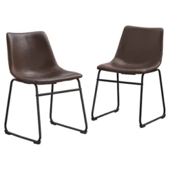 Set Of 2 Laslo Modern Upholstered Faux Leather Dining Chairs - Saracina Home -Cheap Furniture Store GUEST 4df149f4 10cd 43f6 ae87 21d2762646ef