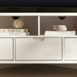 Cara Mid-Century Modern 3 Drawer Corner TV Stand For TVs Up To 58" - Saracina Home -Cheap Furniture Store GUEST 4fd87e73 4820 481c 992e dd4b9bda1b48