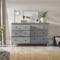 Stiva Classic Mid-Century Modern Horizontal 6 Drawer Dresser - Saracina Home -Cheap Furniture Store GUEST 53801b5f b1d4 4b04 8c85 a7971d352e4e