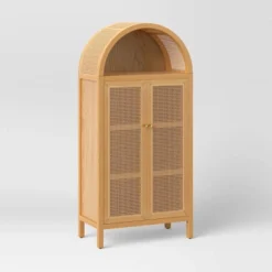 Woven Arched Wood Cabinet - Threshold™ -Cheap Furniture Store GUEST 55ee5cc0 3aff 4967 be03 2e31c724f280