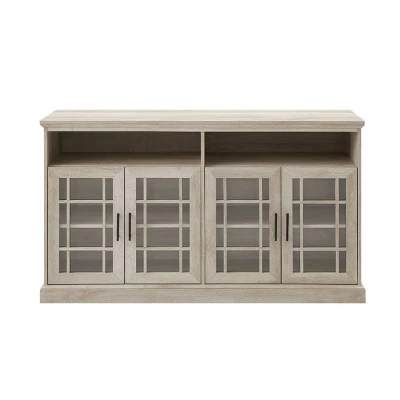 Transitional 4 Door Windowpane TV Stand For TVs Up To 65" - Saracina Home 12 Transitional 4 Door Windowpane TV Stand For TVs Up To 65" - Saracina Home - Image 10