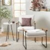 Cushioned Metal & Wood Accent Arm Chair - Cream/Black - Hearth & Hand™ With Magnolia -Cheap Furniture Store GUEST 5f0e5097 918e 4add b8ce 8003a991a2a4