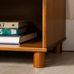 Set Of 2 Katie Transitional Tray Top 1 Drawer Solid Wood Nightstands Caramel - Saracina Home -Cheap Furniture Store GUEST 5f31facb f1d6 47eb 8183 c3bd65f1f462