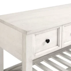 48" Farmhouse Solid Wood 2 Drawer Buffet White - Saracina Home -Cheap Furniture Store GUEST 66c87ba3 841e 44b3 acb1 ac03e5dec0f1