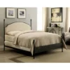 Geraldine Upholstered Headboard Poster Panel Bed Powder Coated Gun Metal - HOMES: Inside + Out