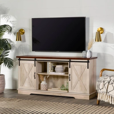 Modern Transitional Sliding Barndoor TV Stand For TVs Up To 65"- Saracina Home 18 Modern Transitional Sliding Barndoor TV Stand For TVs Up To 65"- Saracina Home - Image 16