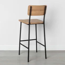 Wood & Steel Bar Stool - Natural/Black - Hearth & Hand™ With Magnolia -Cheap Furniture Store GUEST 6eaa47a6 9822 41a0 a64f 3de14d1eaffd