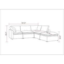 5pc Allandale Modular Sectional Sofa Set - Project 62™ -Cheap Furniture Store GUEST 6fe5734f a99e 4188 b902 bcc9240740b5