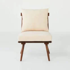 Spindle Back Accent Chair With Cushions Brown/Cream - Hearth & Hand™ With Magnolia -Cheap Furniture Store GUEST 73f76910 42de 4f93 b7f9 c4d237cc0893