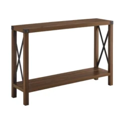 Sophie Rustic Industrial X Frame Entry Table - Saracina Home -Cheap Furniture Store GUEST 769a81ac 9145 453b 9993 f274c3bd154a