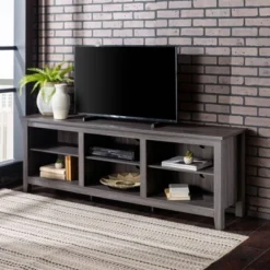 Transitional 6 Cubby Wood Open Storage Wood TV Stand For TVs Up To 80"- Saracina Home 22 Transitional 6 Cubby Wood Open Storage Wood TV Stand For TVs Up To 80"- Saracina Home -Cheap Furniture Store GUEST 79e53a3c 9e15 40b4 ae14 2a20944d3dac
