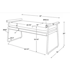 Cushioned Metal & Wood Bench - Cream/Black - Hearth & Hand™ With Magnolia -Cheap Furniture Store GUEST 7e0edb24 cd83 4489 8c4c a968e3c33a6c