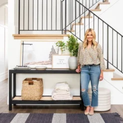 Console Table With Woven Rattan Shelf Black - Threshold™ Designed With Studio McGee 20 Console Table With Woven Rattan Shelf Black - Threshold™ Designed With Studio McGee -Cheap Furniture Store GUEST 8850858f 6d86 4502 8112 f583beb8eb20