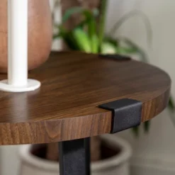 Wrightson Urban Industrial Faux Wrap Leg Round Side Table - Saracina Home -Cheap Furniture Store GUEST 8b163bfb ed61 4eae b38d ce911ea026a1