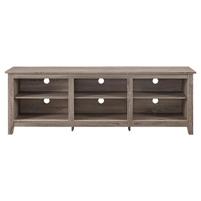 Transitional 6 Cubby Wood Open Storage Wood TV Stand For TVs Up To 80"- Saracina Home 12 Transitional 6 Cubby Wood Open Storage Wood TV Stand For TVs Up To 80"- Saracina Home - Image 10