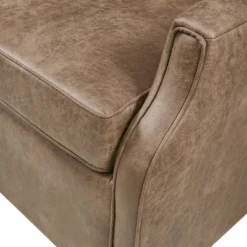 Glaser Faux Leather Swivel Chair Brown - Madison Park -Cheap Furniture Store GUEST 92c1f2c5 cf89 4793 80ef f7b93b389957