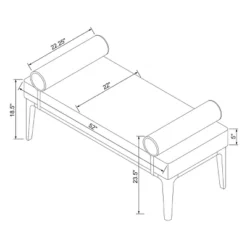 Randolph Bench With Bolster Pillows Linen - Threshold™ Designed With Studio McGee -Cheap Furniture Store GUEST 9983e70b 7f9e 4bcf a332 1d6fe6933ce7