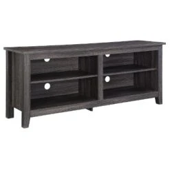 Transitional 4 Cubby Wood Open Storage TV Stand For TVs Up To 65"- Saracina Home -Cheap Furniture Store GUEST 9b7ac2df b47e 4854 8161 aae16d90f836