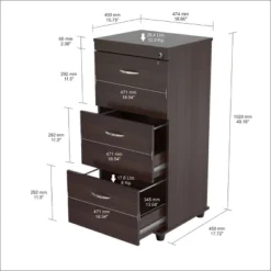 40.16" 3 Drawer Locking File Cabinet Espresso - Inval -Cheap Furniture Store GUEST 9c6e39bd 399a 4dc8 bd66 2671b163dc86