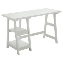 Designs2Go Trestle Desk With Shelves - Breighton Home -Cheap Furniture Store GUEST a401a55c 3f04 4a14 8da8 7ede6bb0e114