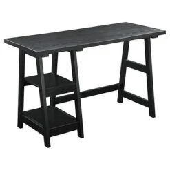 Designs2Go Trestle Desk With Shelves - Breighton Home -Cheap Furniture Store GUEST aa86743b 8e79 40c2 a6bb 7fbdc03f49ae