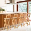 Costway Set Of 4 Bamboo Folding Barstools Counter Height Dining Chairs Installation Free -Cheap Furniture Store GUEST b8715a6f 722b 4892 aed6 84490194a6a2