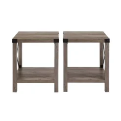 Set Of 2 Sophie Rustic Farmhouse X Frame Side Tables - Saracina Home -Cheap Furniture Store GUEST ba192e9c bdb3 4fbc b015 1e016932d4a2