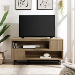 Modern Reeded Door Extendable TV Stand For TVs Up To 50" - Saracina Home 18 Modern Reeded Door Extendable TV Stand For TVs Up To 50" - Saracina Home -Cheap Furniture Store GUEST bf94a3de 05cc 4e30 8008 521b3ccde76b