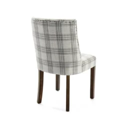2pk Harman Contemporary Upholstered Plaid Dining Chairs Gray/Light Beige/Brown - Christopher Knight Home -Cheap Furniture Store GUEST c59b166c df3d 4761 8d46 d228bd9e258f
