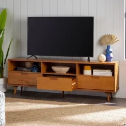 Cara 3 Drawer Mid-Century Modern 3 Drawer TV Stand For TVs Up To 80" - Saracina Home 26 Cara 3 Drawer Mid-Century Modern 3 Drawer TV Stand For TVs Up To 80" - Saracina Home -Cheap Furniture Store GUEST d0c50bac b70e 4f4a 80ee 5b7b6555975b