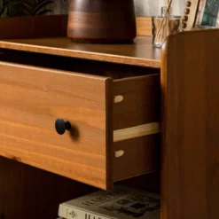 Set Of 2 Katie Transitional Tray Top 1 Drawer Solid Wood Nightstands Caramel - Saracina Home -Cheap Furniture Store GUEST d6c58c76 0690 448a 9554 69c6d963e275