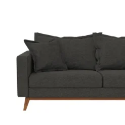 Maryan Pillowback Wood Stretcher Sofa Gray Linen - Room & Joy -Cheap Furniture Store GUEST da265011 62e5 4fb0 855f b56065792a88