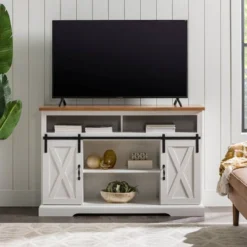 Transitional Sliding Barndoor Highboy TV Stand For TVs Up To 58" - Saracina Home 33 Transitional Sliding Barndoor Highboy TV Stand For TVs Up To 58" - Saracina Home -Cheap Furniture Store GUEST dd9ce182 82e2 4e7a a263 00af007d0202